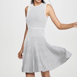 THEORY NOVELTY CHECKERED KNIT DRESS